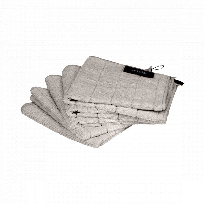 Fibb  Grijs Microvezel vaatdoeken "Gridd" 5-pack, 34 x 34 cm