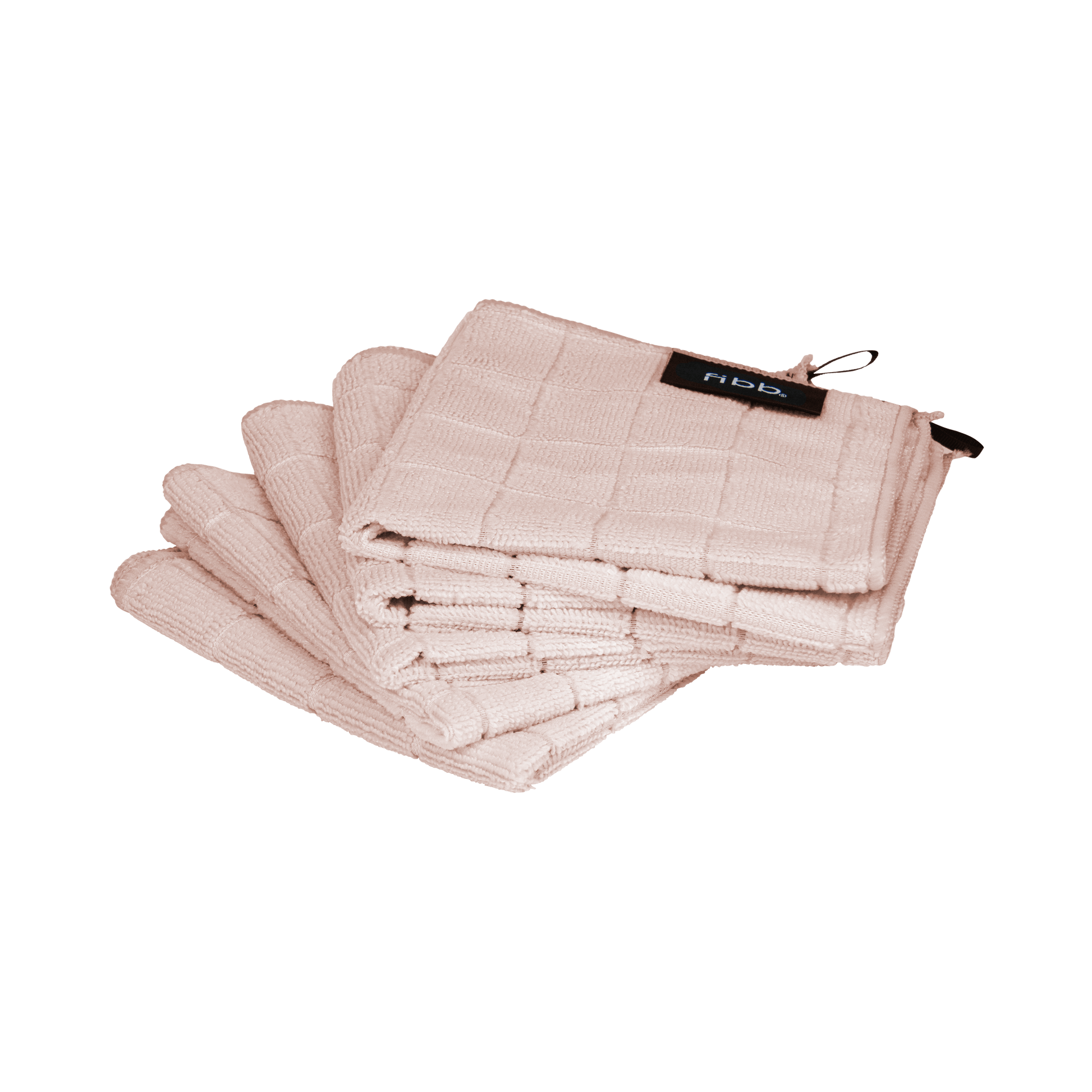 Fibb  Roze Microvezel vaatdoeken "Gridd" 5-pack, 34 x 34 cm