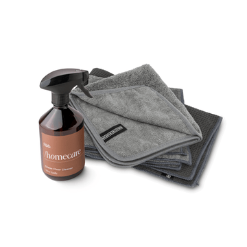 Microvezelstore by DEST Grijs / Velvet Vanilla Microvezeldoek 'Raamset Complete' inclusief 500 ML glasreiniger met geur