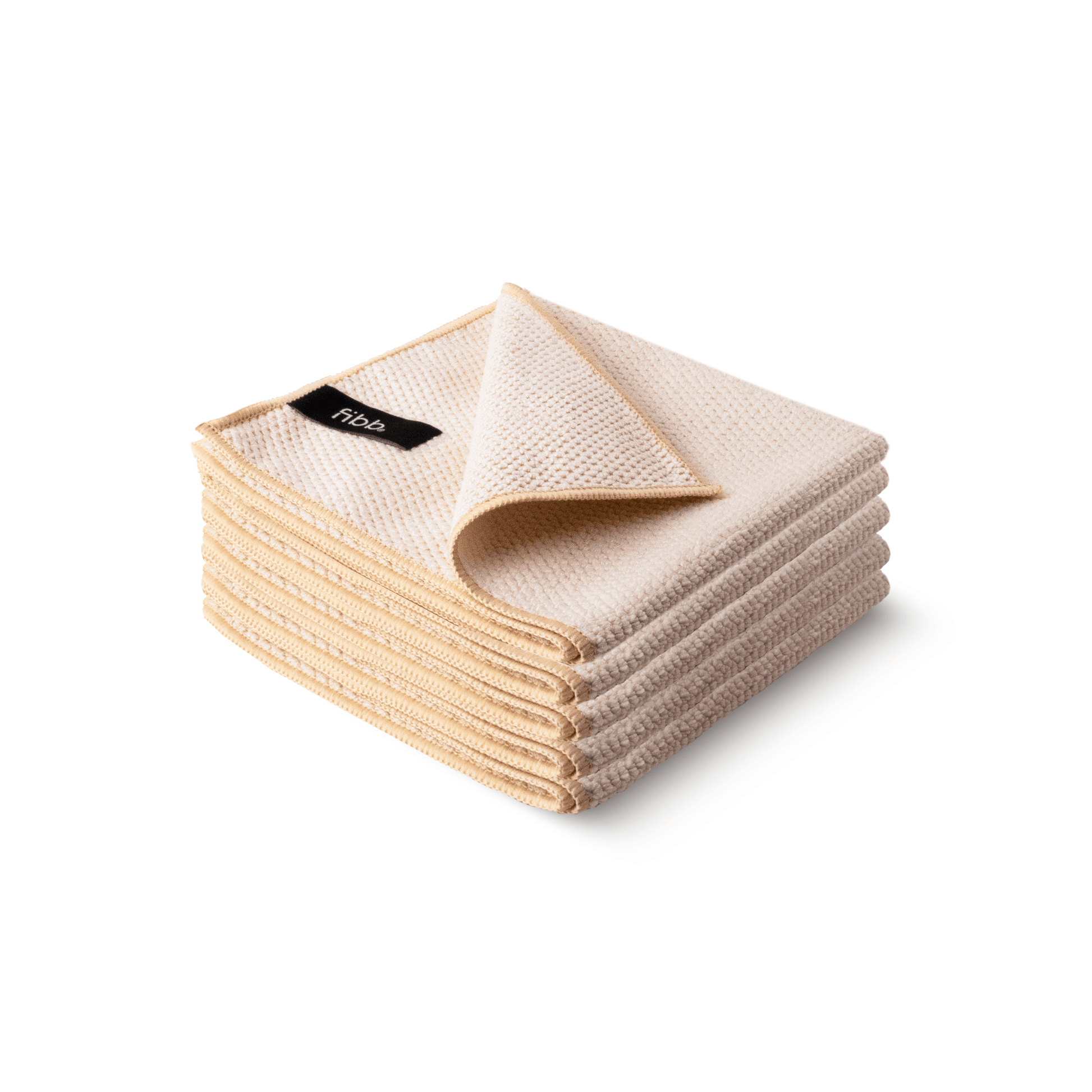 Fibb Beige / 5 Microvezel vaatdoeken "Bloom", 34 x 34