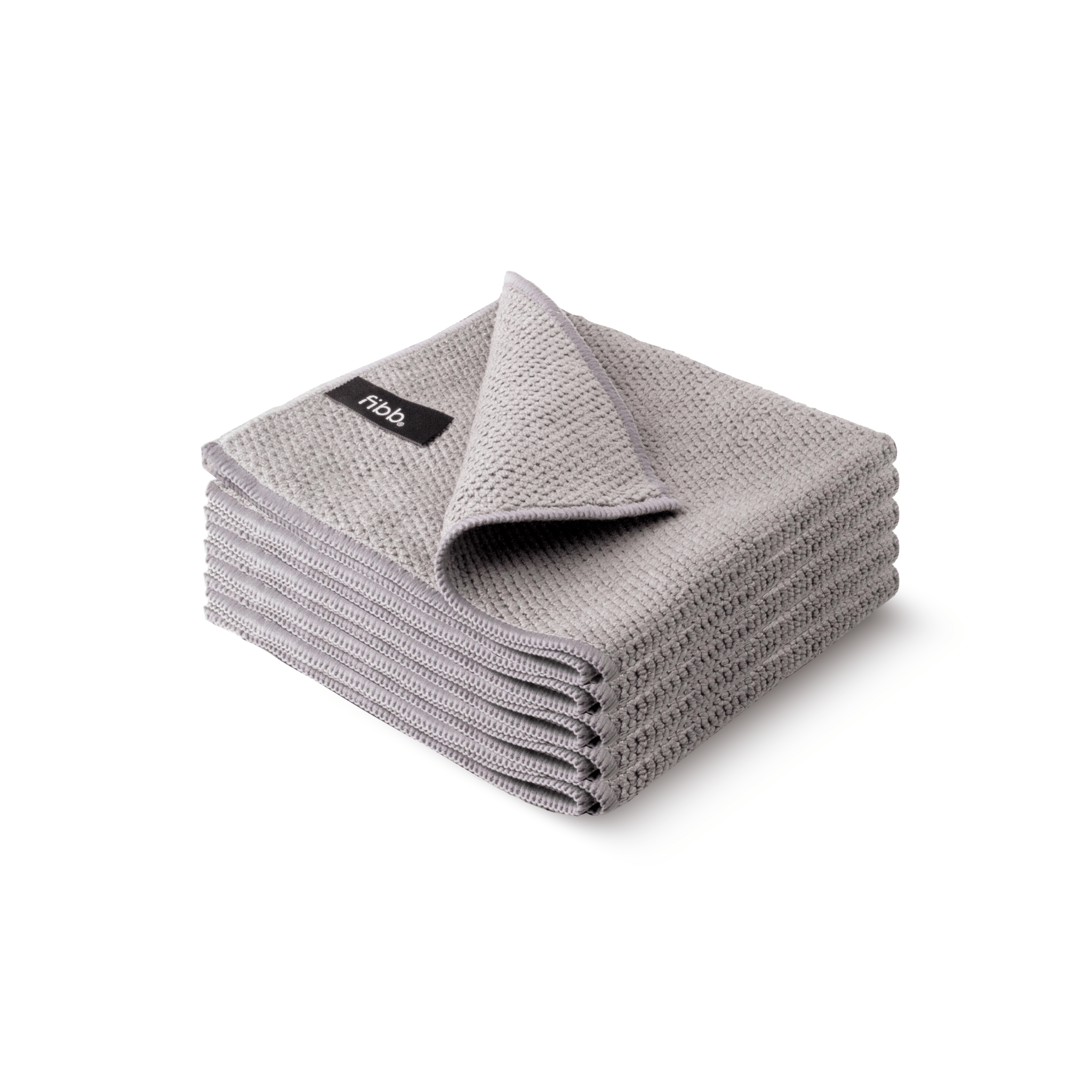 Fibb Grijs / 5 Microvezel vaatdoeken "Bloom", 34 x 34