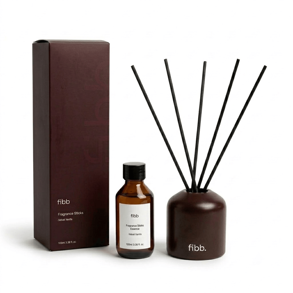 Fibb Velvet Vanilla - 100ML Fragrance sticks "Velvet Vanilla", geurstokjes 100ML